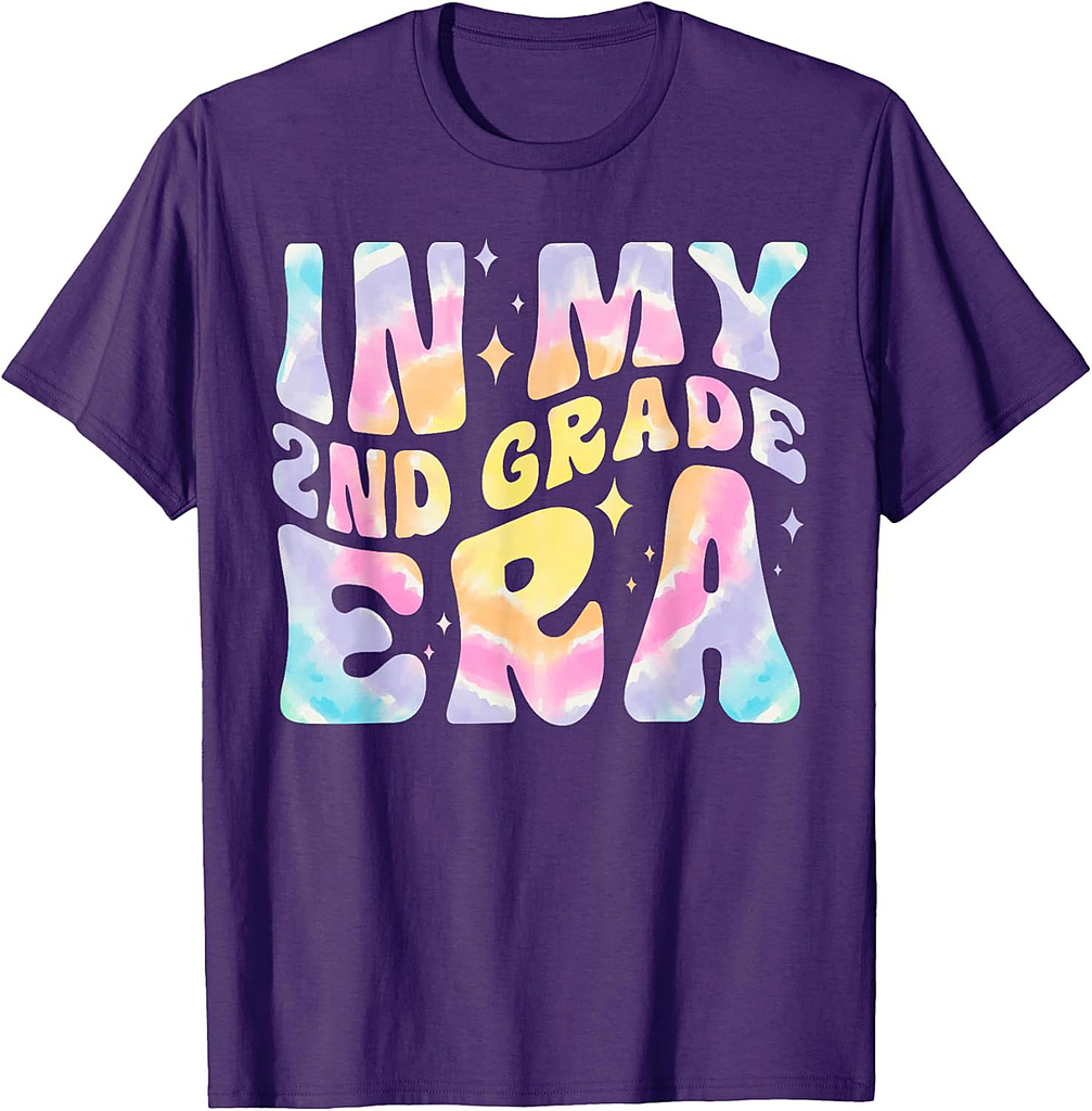 In My 2nd Grade Era Funny Back To School Groovy Teacher Mom T-Shirt