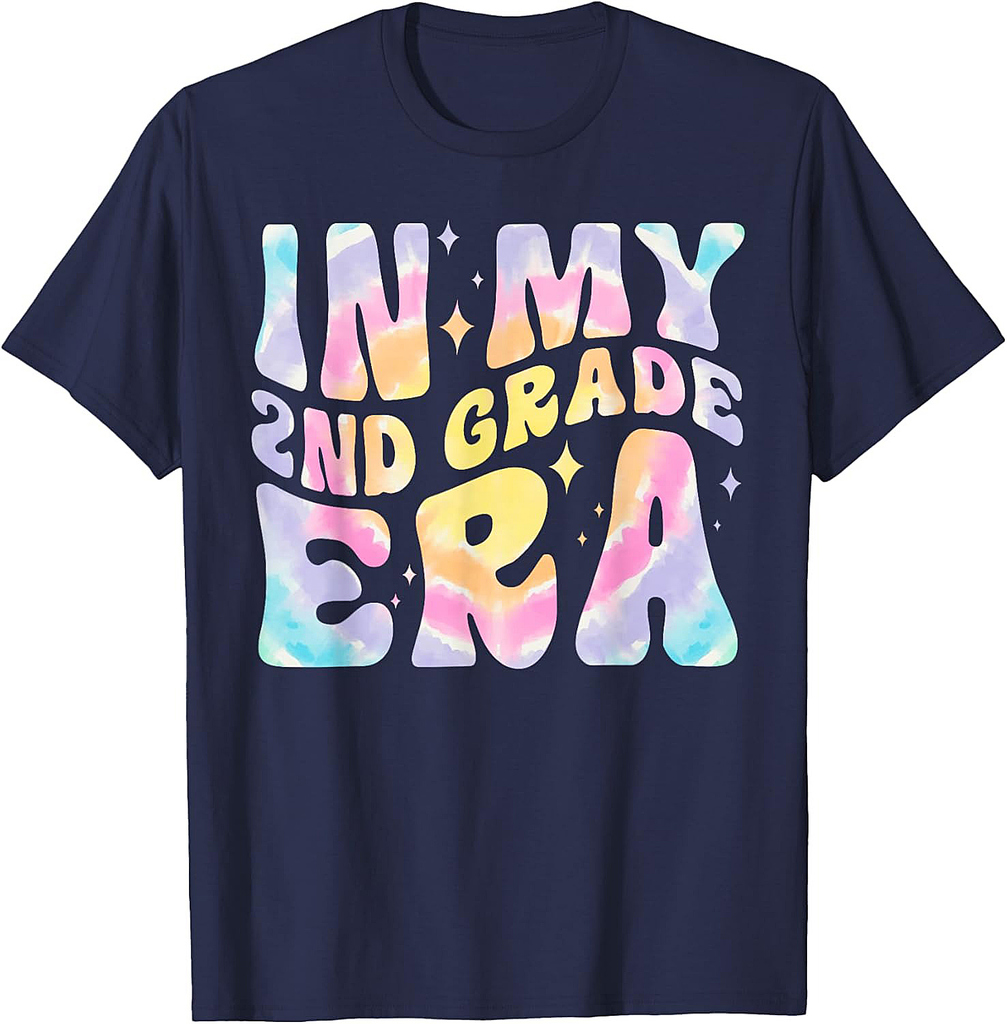 In My 2nd Grade Era Funny Back To School Groovy Teacher Mom T-Shirt