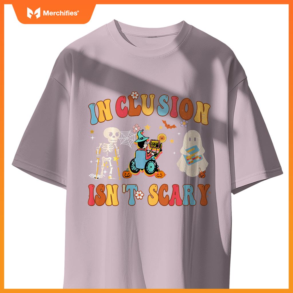 Inclusion Isn't Scary Teacher Skeleton Ghost Cute Halloween