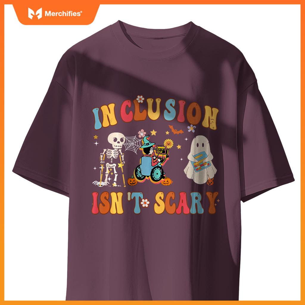 Inclusion Isn't Scary Teacher Skeleton Ghost Cute Halloween