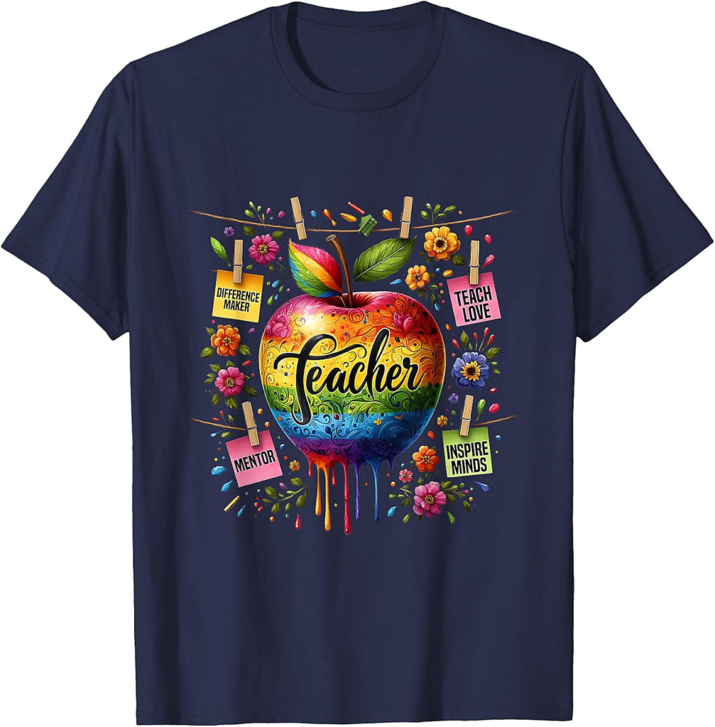 Inspire Minds Teach Love Teacher Back To School First Day T-Shirt