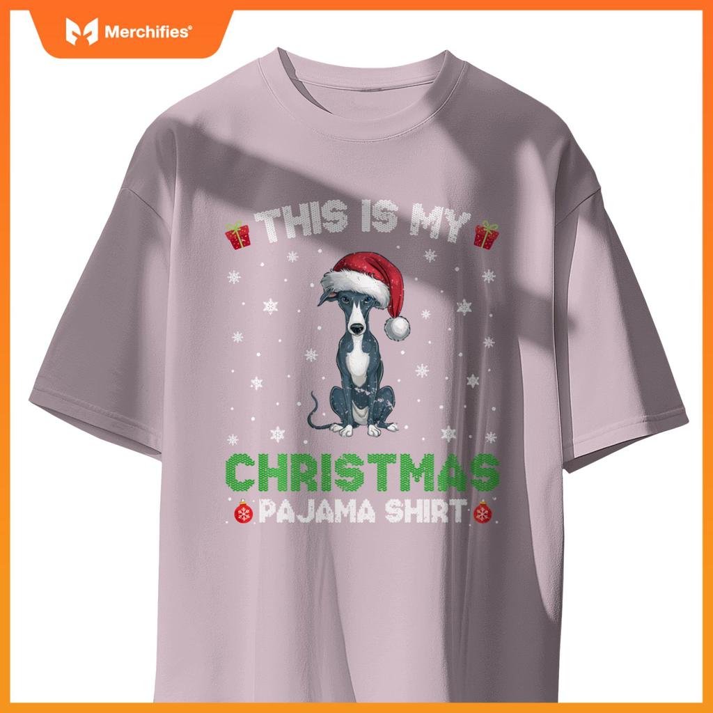 Italian Greyhound Santa Hat Christmas Sweater Pet Dogs T-Shirt