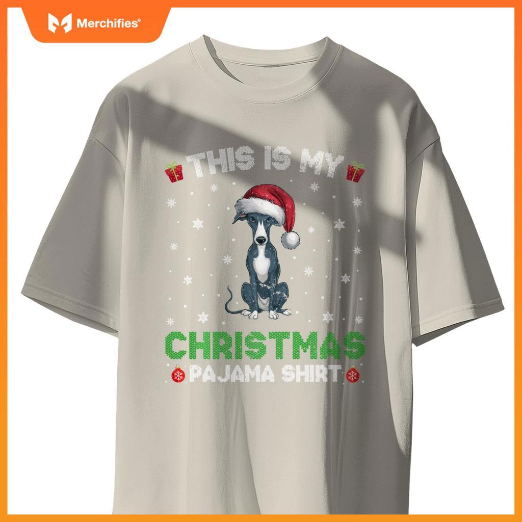 Italian Greyhound Santa Hat Christmas Sweater Pet Dogs T-Shirt