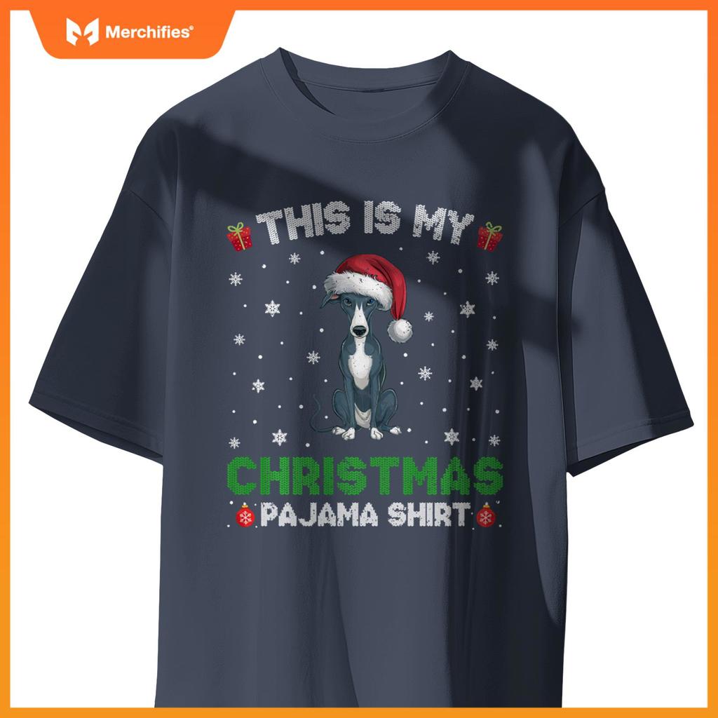 Italian Greyhound Santa Hat Christmas Sweater Pet Dogs T-Shirt