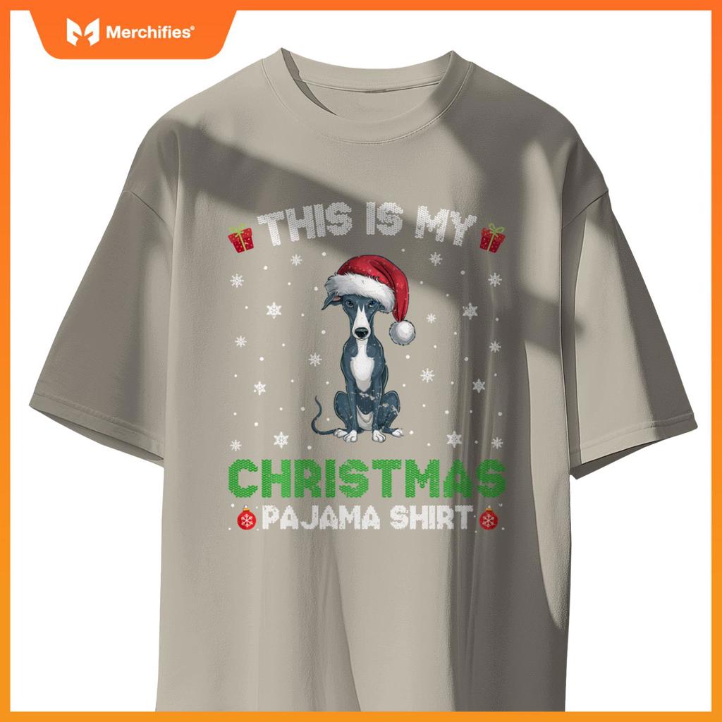 Italian Greyhound Santa Hat Christmas Sweater Pet Dogs T-Shirt