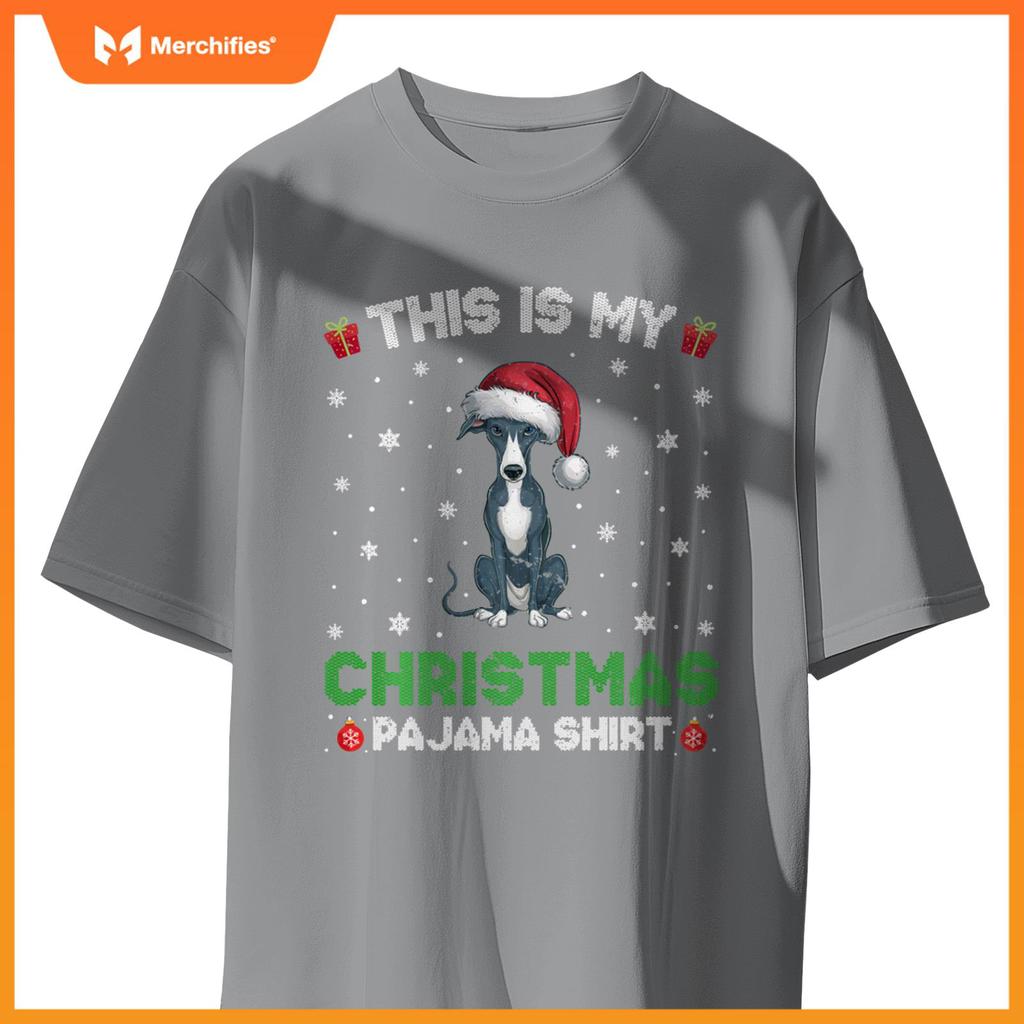 Italian Greyhound Santa Hat Christmas Sweater Pet Dogs T-Shirt