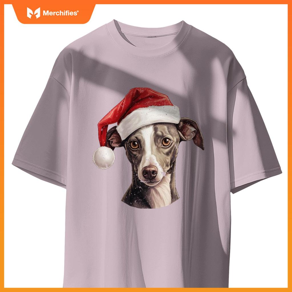 Italian Greyhound Santa Hat Christmas Sweater Pet Dogs T-Shirt