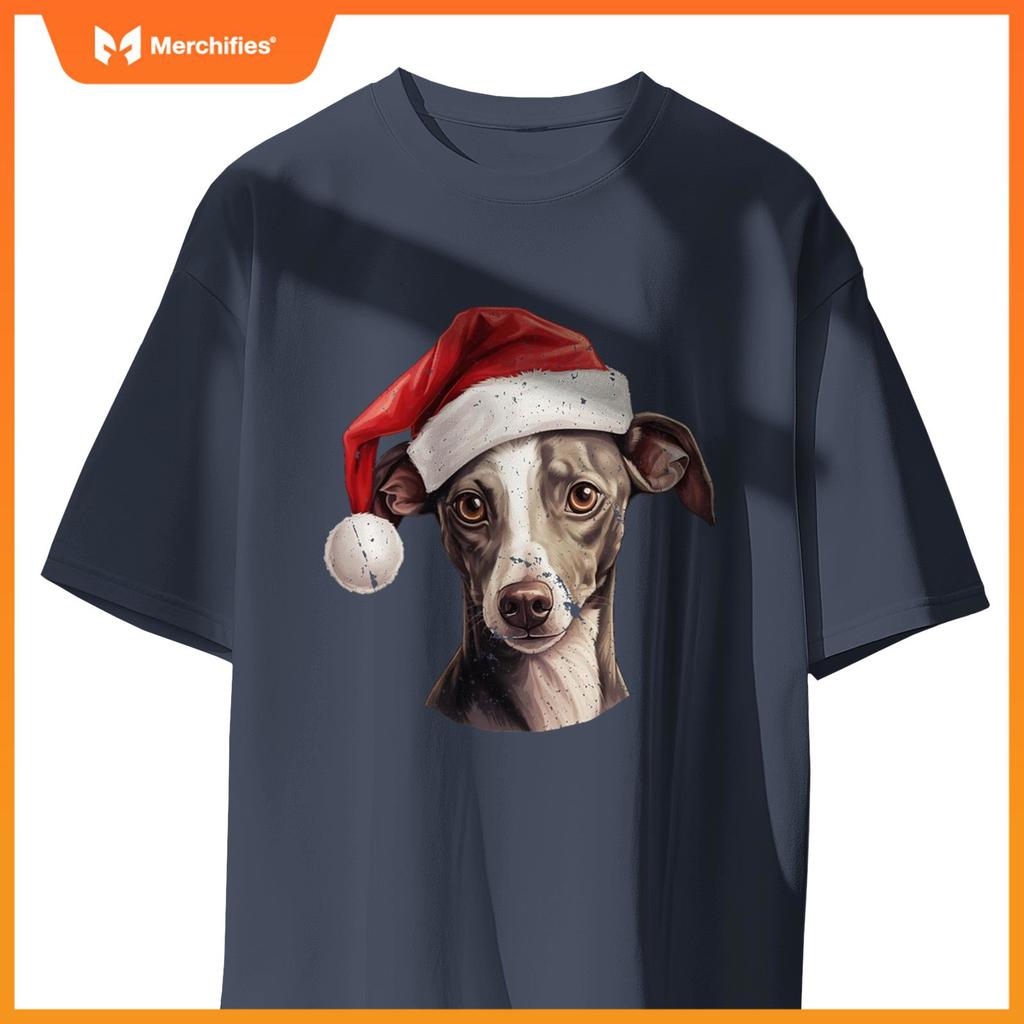Italian Greyhound Santa Hat Christmas Sweater Pet Dogs T-Shirt