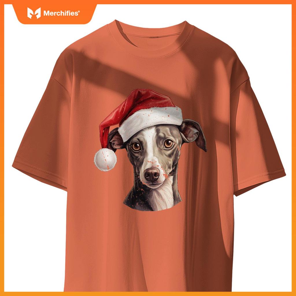 Italian Greyhound Santa Hat Christmas Sweater Pet Dogs T-Shirt