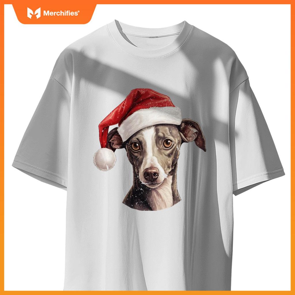 Italian Greyhound Santa Hat Christmas Sweater Pet Dogs T-Shirt