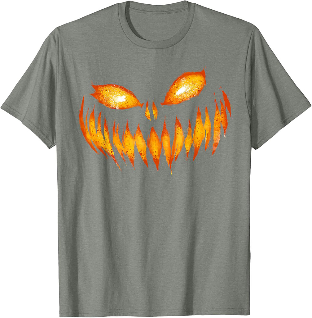 Jack O Lantern Scary Carved Pumpkin Face Halloween Costume T-Shirt