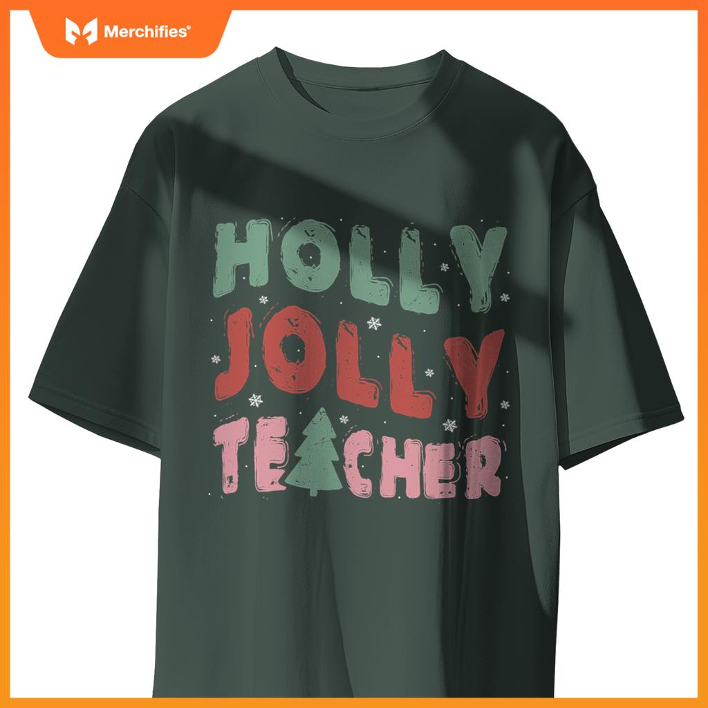 Jolly Holly Teacher Christmas Tree Xmas Holiday Teaching