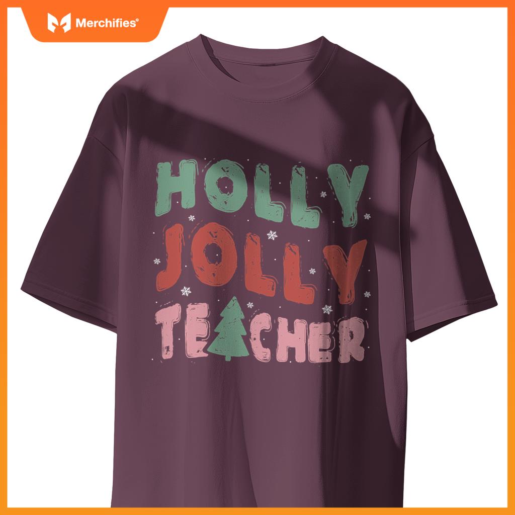 Jolly Holly Teacher Christmas Tree Xmas Holiday Teaching