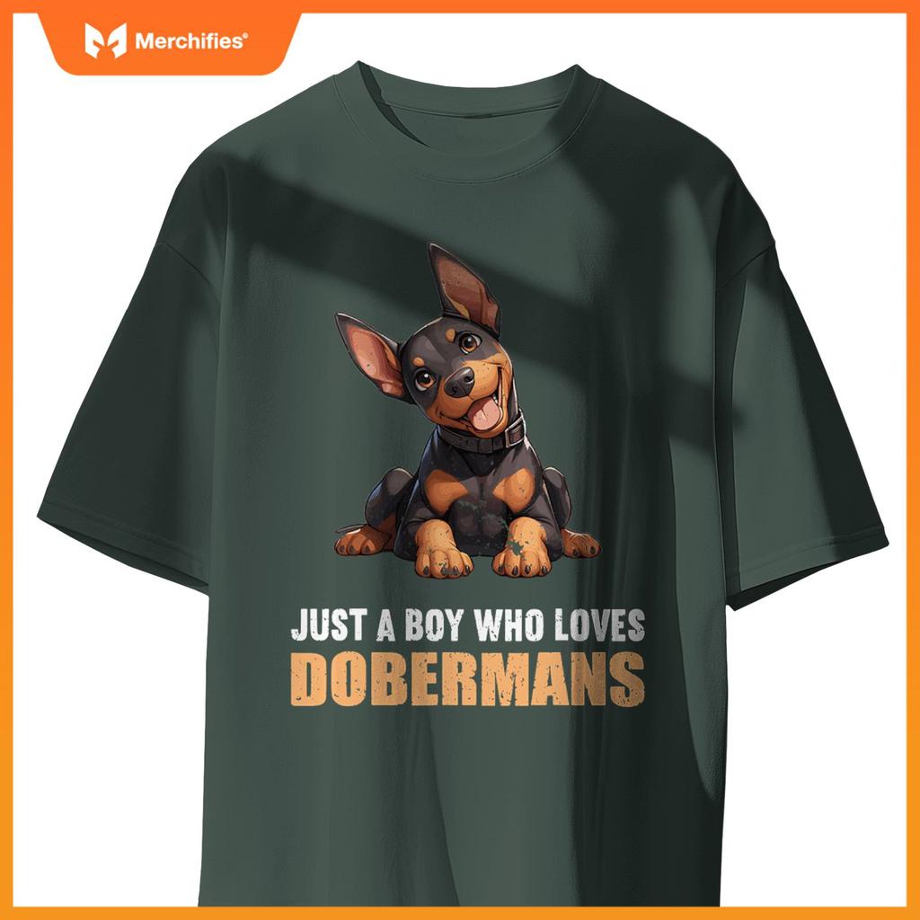 Just a Boy who loves Dobermans Dogs Dog Doberman T-Shirt