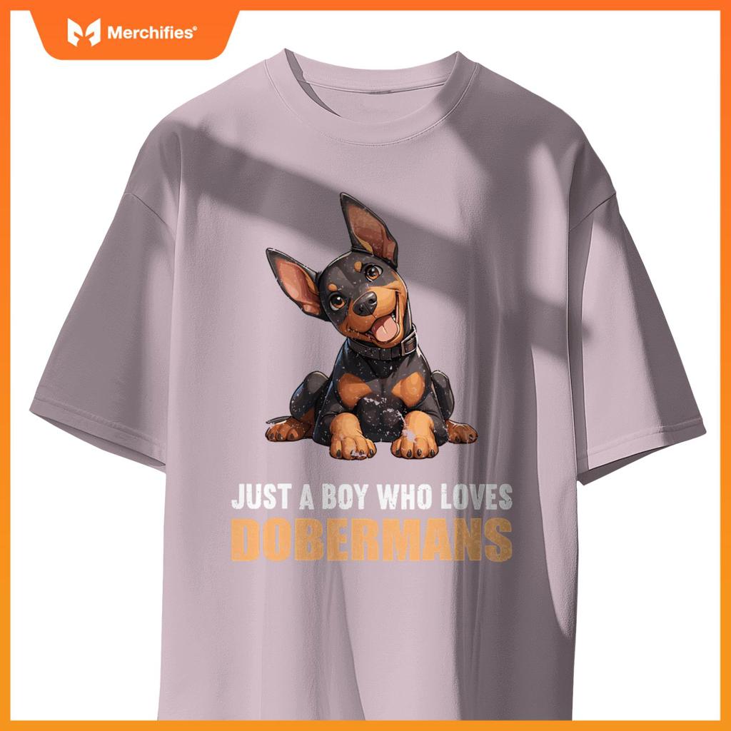 Just a Boy who loves Dobermans Dogs Dog Doberman T-Shirt