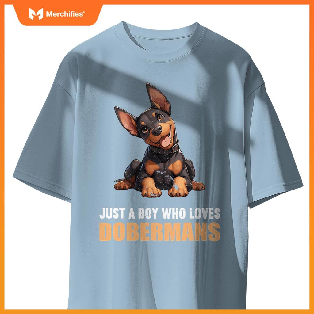 Just a Boy who loves Dobermans Dogs Dog Doberman T-Shirt
