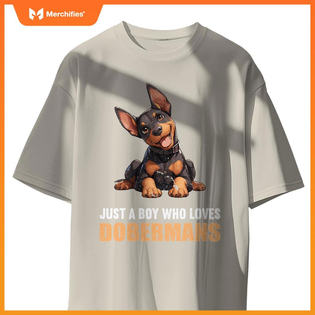 Just a Boy who loves Dobermans Dogs Dog Doberman T-Shirt