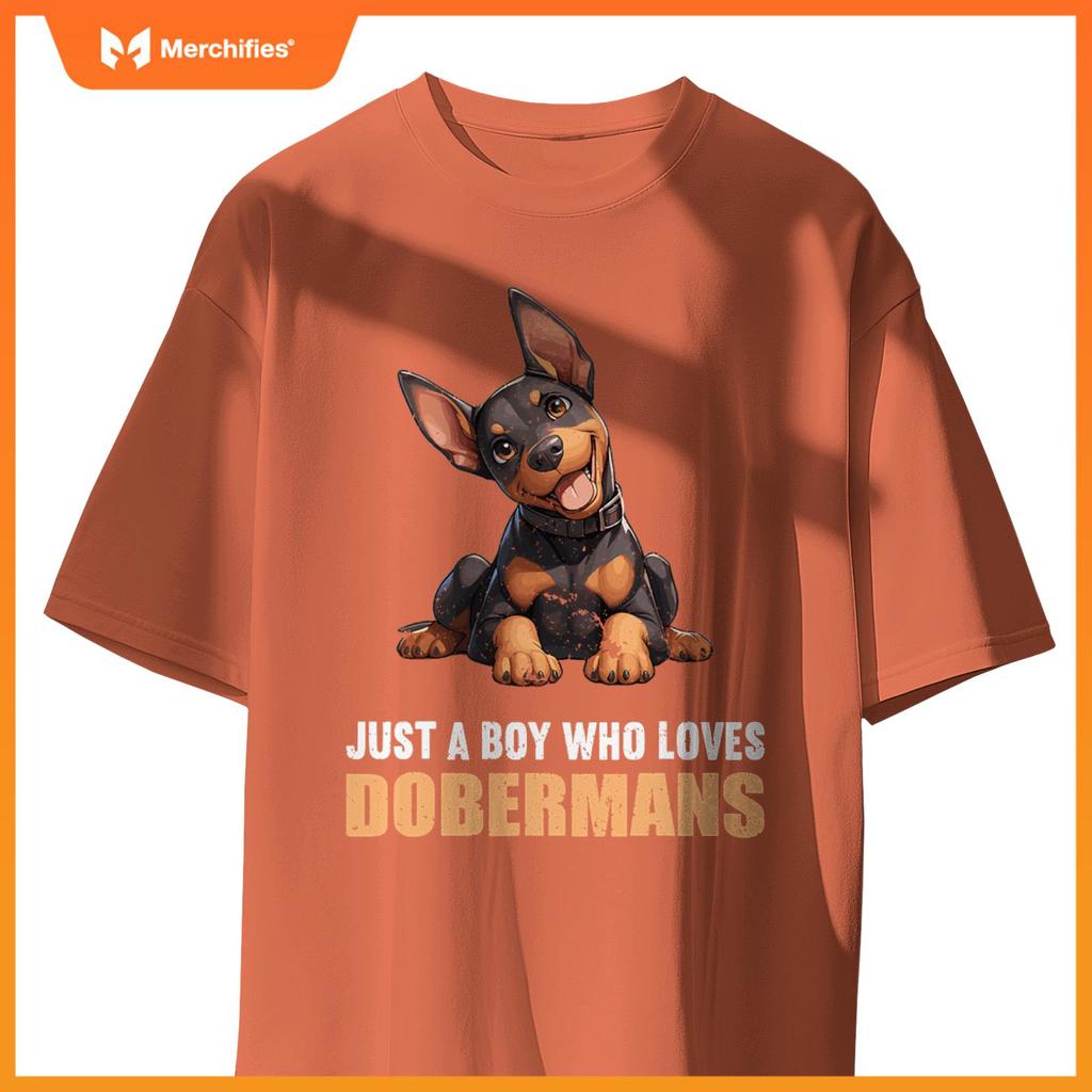 Just a Boy who loves Dobermans Dogs Dog Doberman T-Shirt