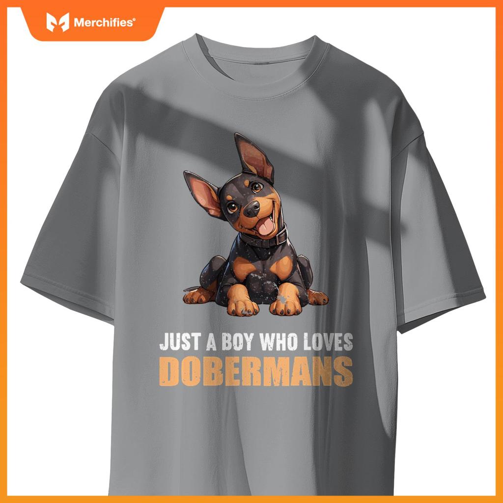 Just a Boy who loves Dobermans Dogs Dog Doberman T-Shirt