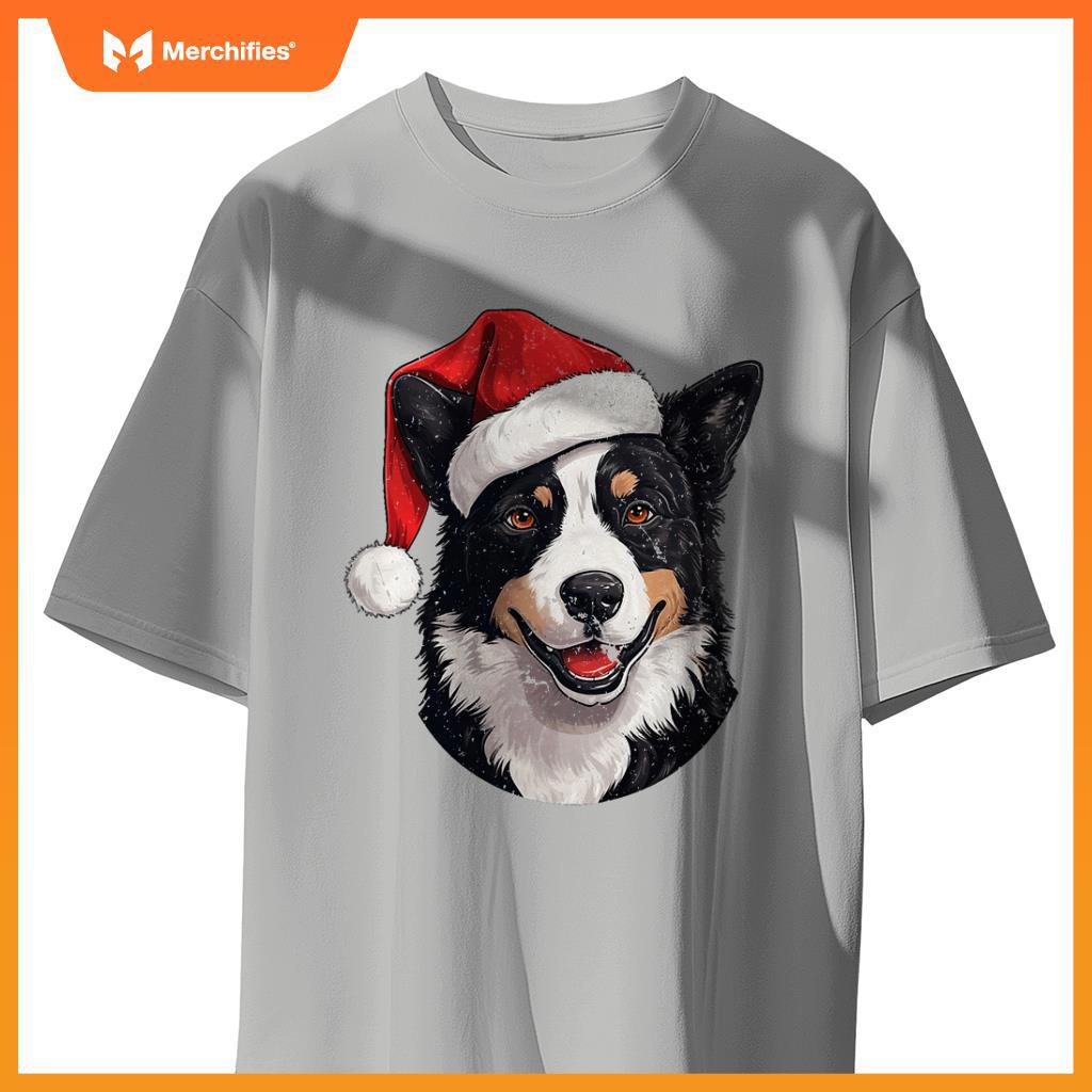 Karelian Bear Dog Santa Hat Christmas Sweater Pet Dogs T-Shirt