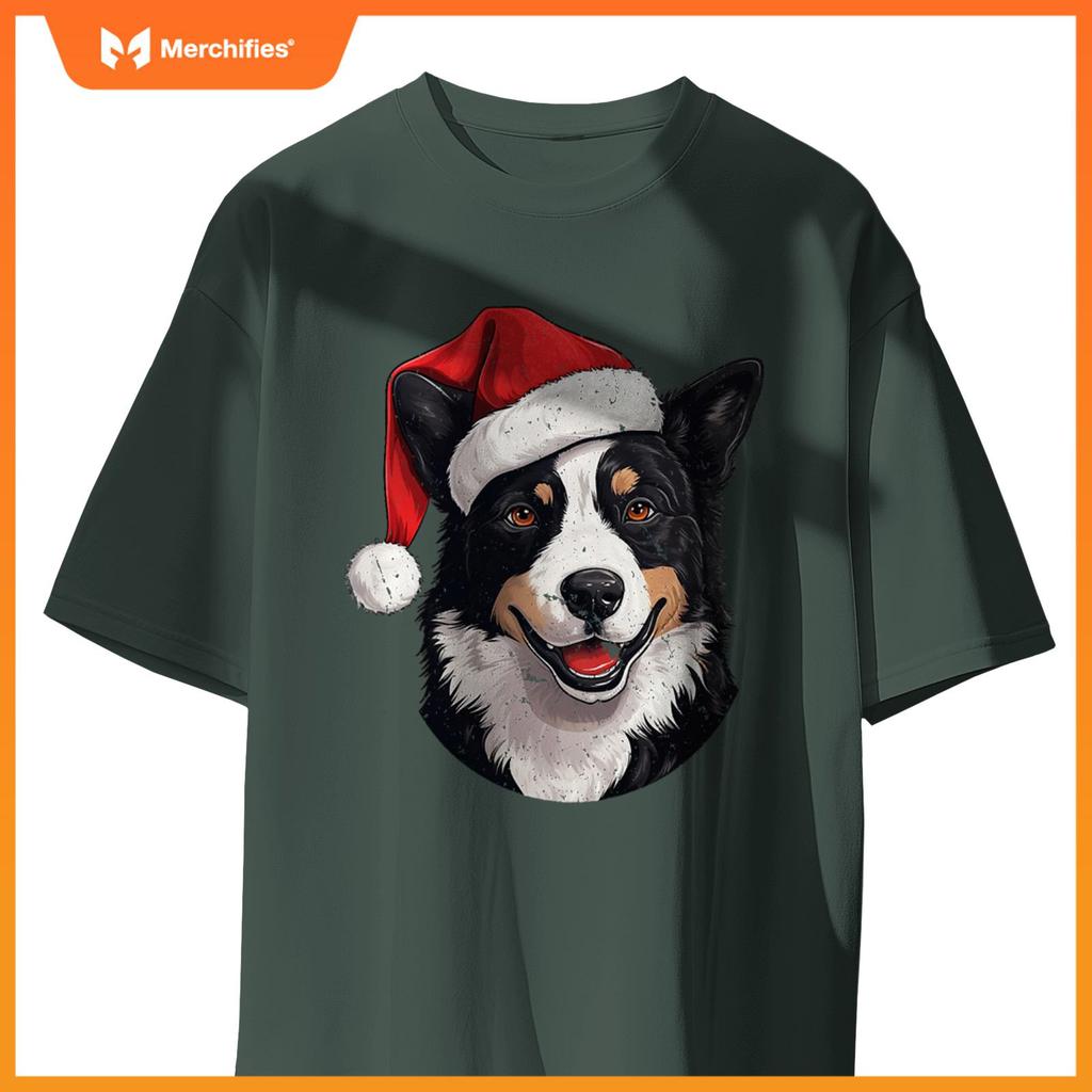 Karelian Bear Dog Santa Hat Christmas Sweater Pet Dogs T-Shirt