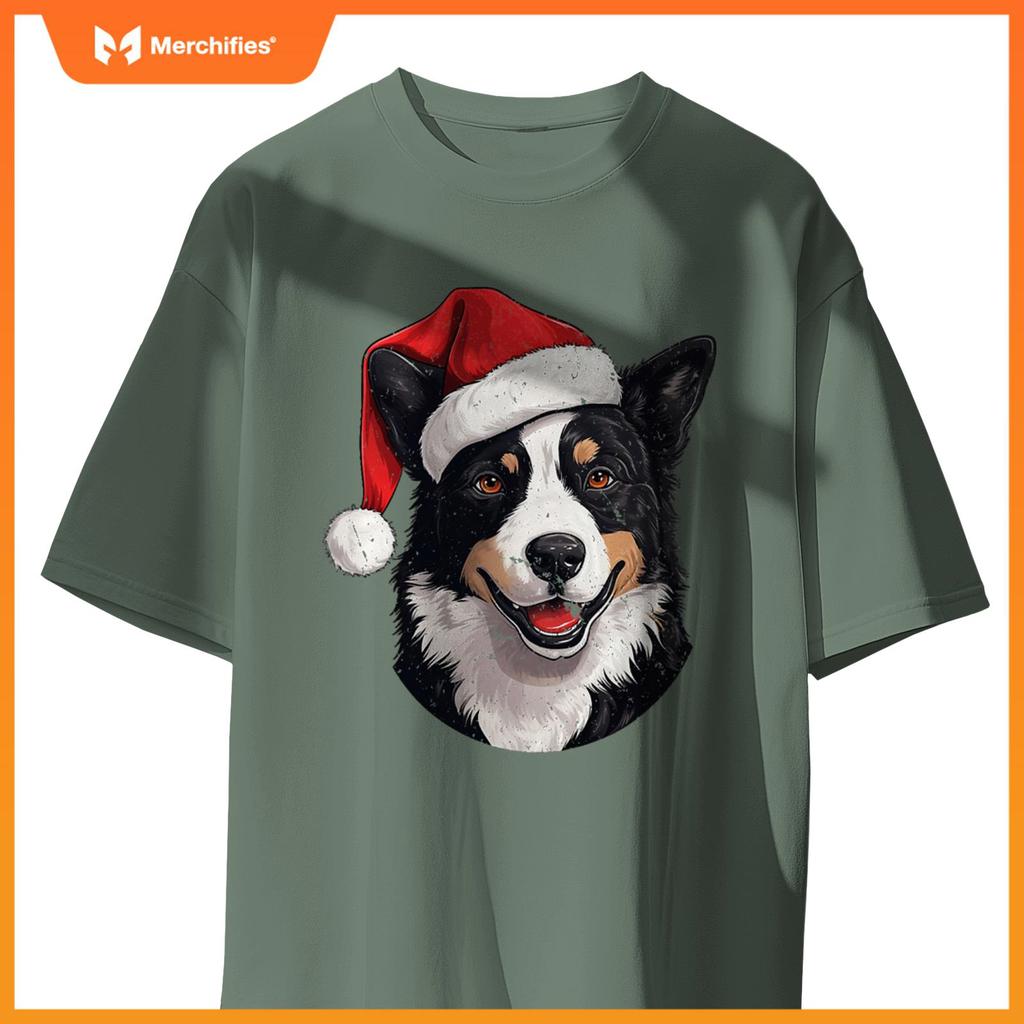 Karelian Bear Dog Santa Hat Christmas Sweater Pet Dogs T-Shirt