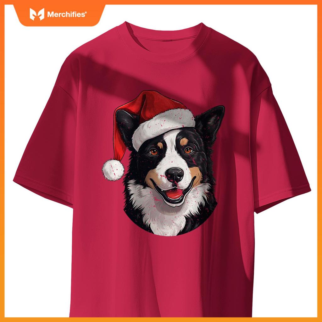 Karelian Bear Dog Santa Hat Christmas Sweater Pet Dogs T-Shirt