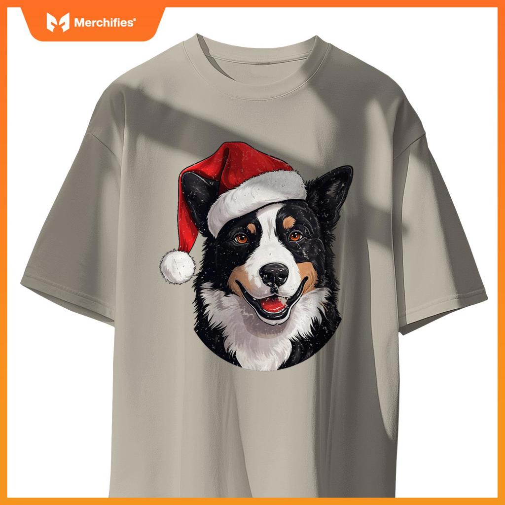 Karelian Bear Dog Santa Hat Christmas Sweater Pet Dogs T-Shirt