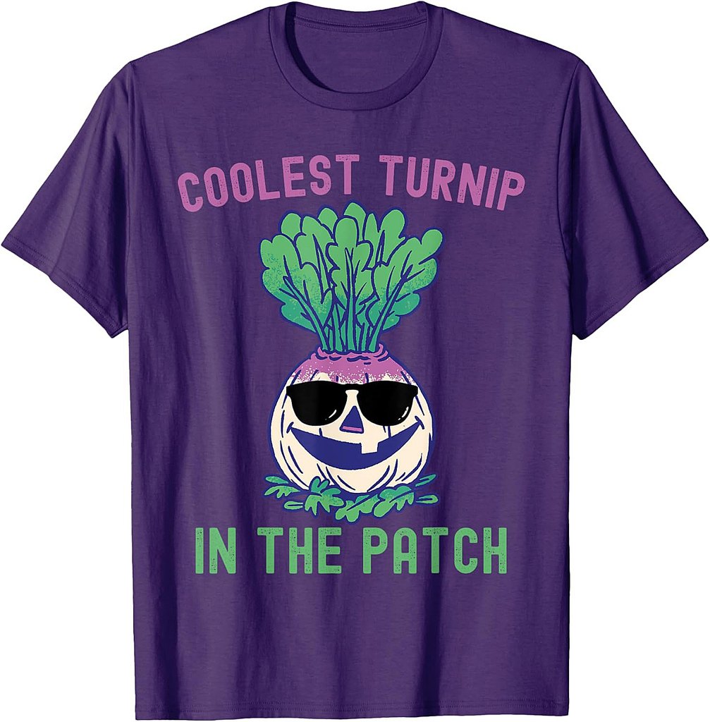 Kids Coolest Turnip In The Patch Funny Halloween Boys Girls T-Shirt