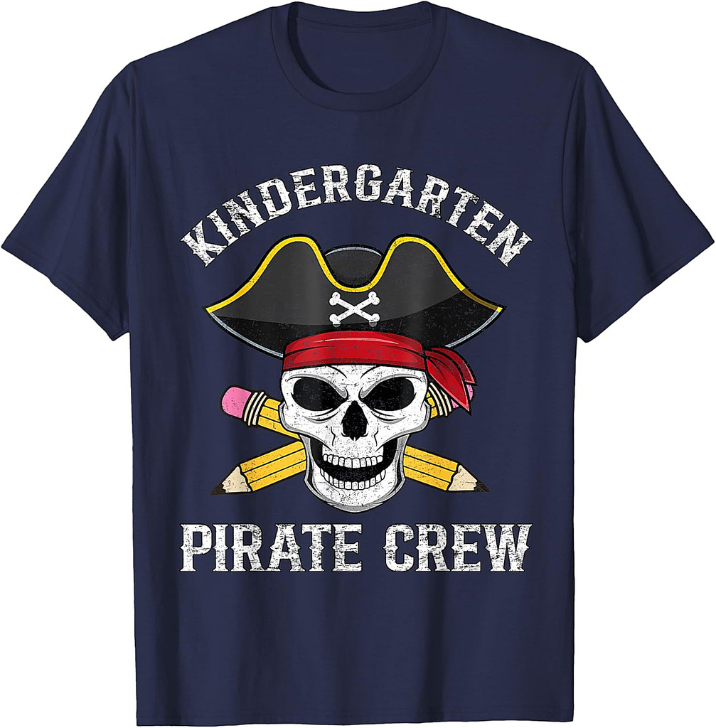 Kindergarten Teachers First Day School Pirate Back to School T-Shirt