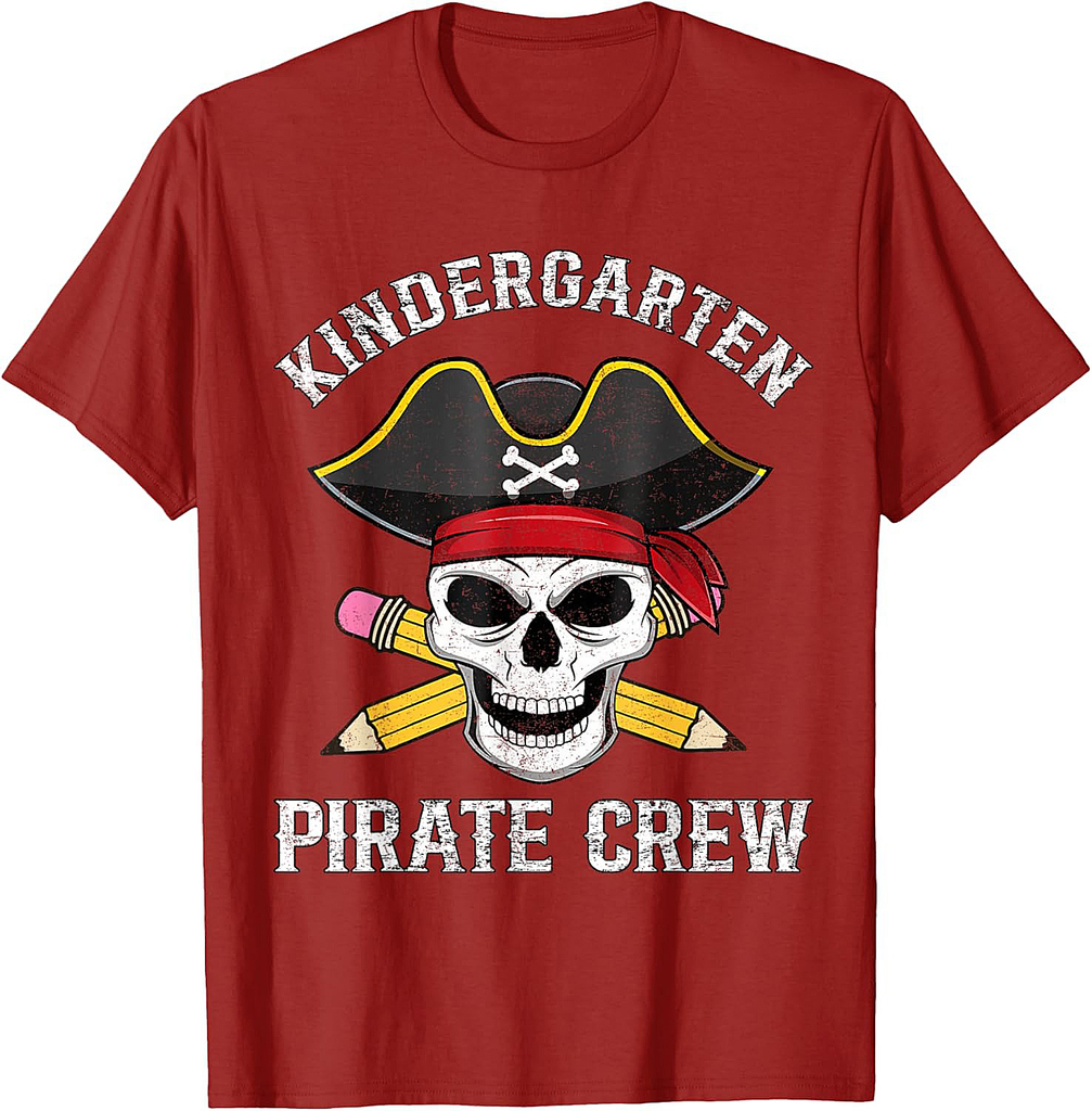 Kindergarten Teachers First Day School Pirate Back to School T-Shirt