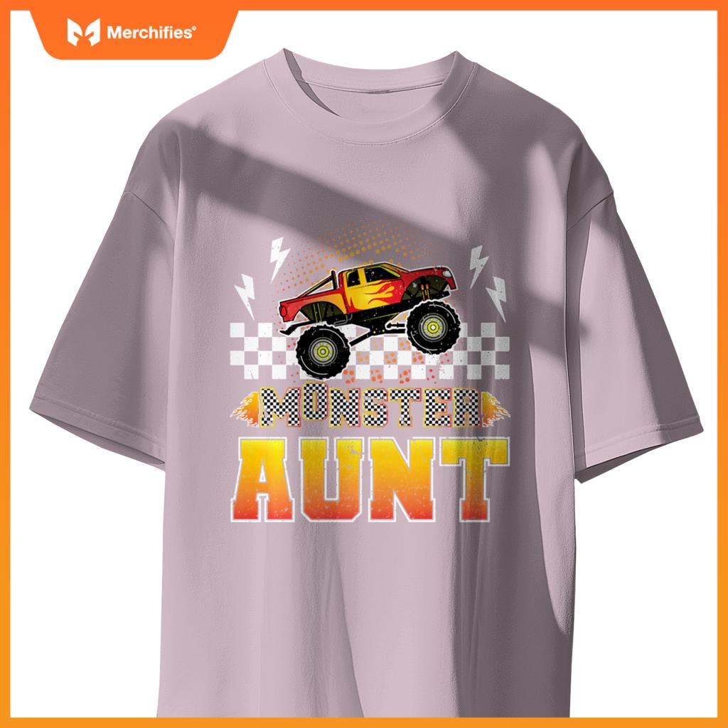 Monster Aunt Proud Monster Truck Aunt Monster Truck Auntie T-Shirt