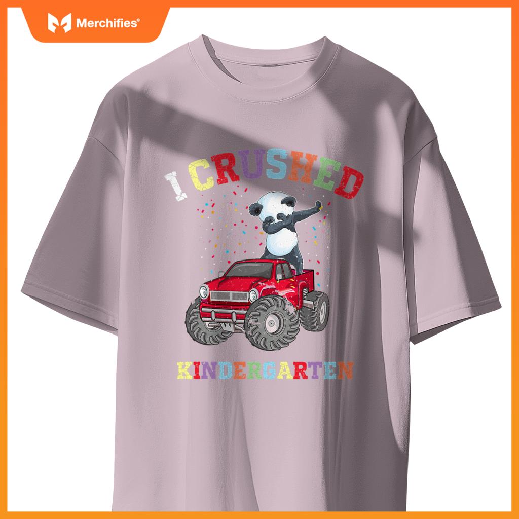 I Crushed Kindergarten Dabbing Panda Truck Graduation T-Shirt