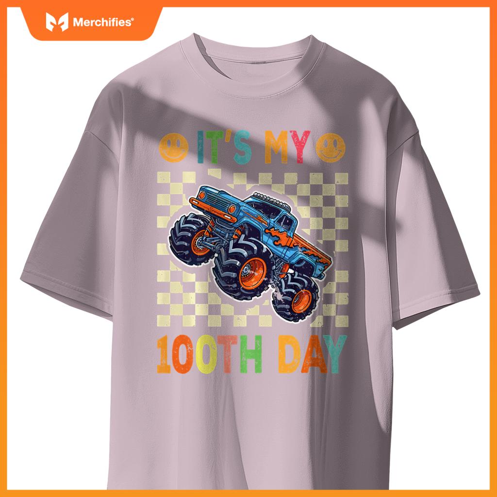 It's My 100th Day Happy 100 Days Of School Monster Truck T-Shirt