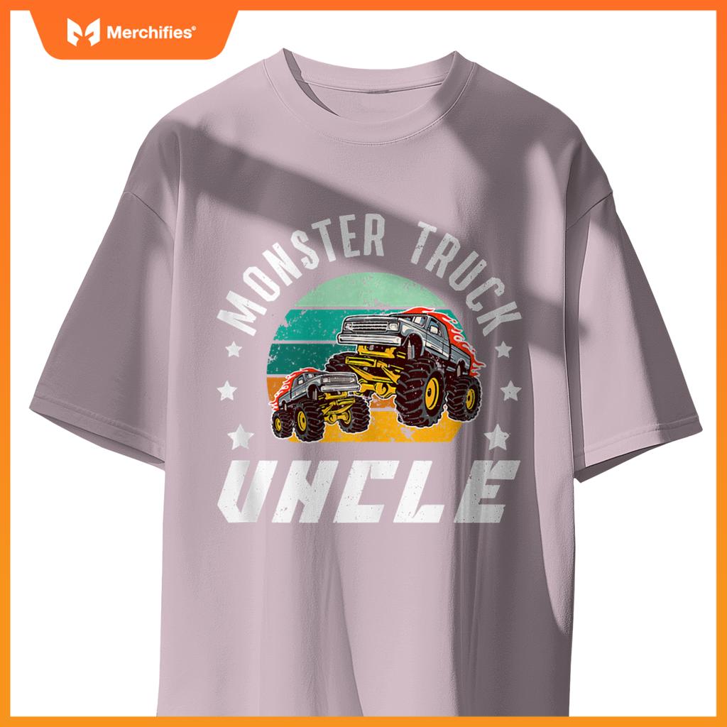 Mens Monster Truck Uncle Retro Monster Truck Uncle T-Shirt