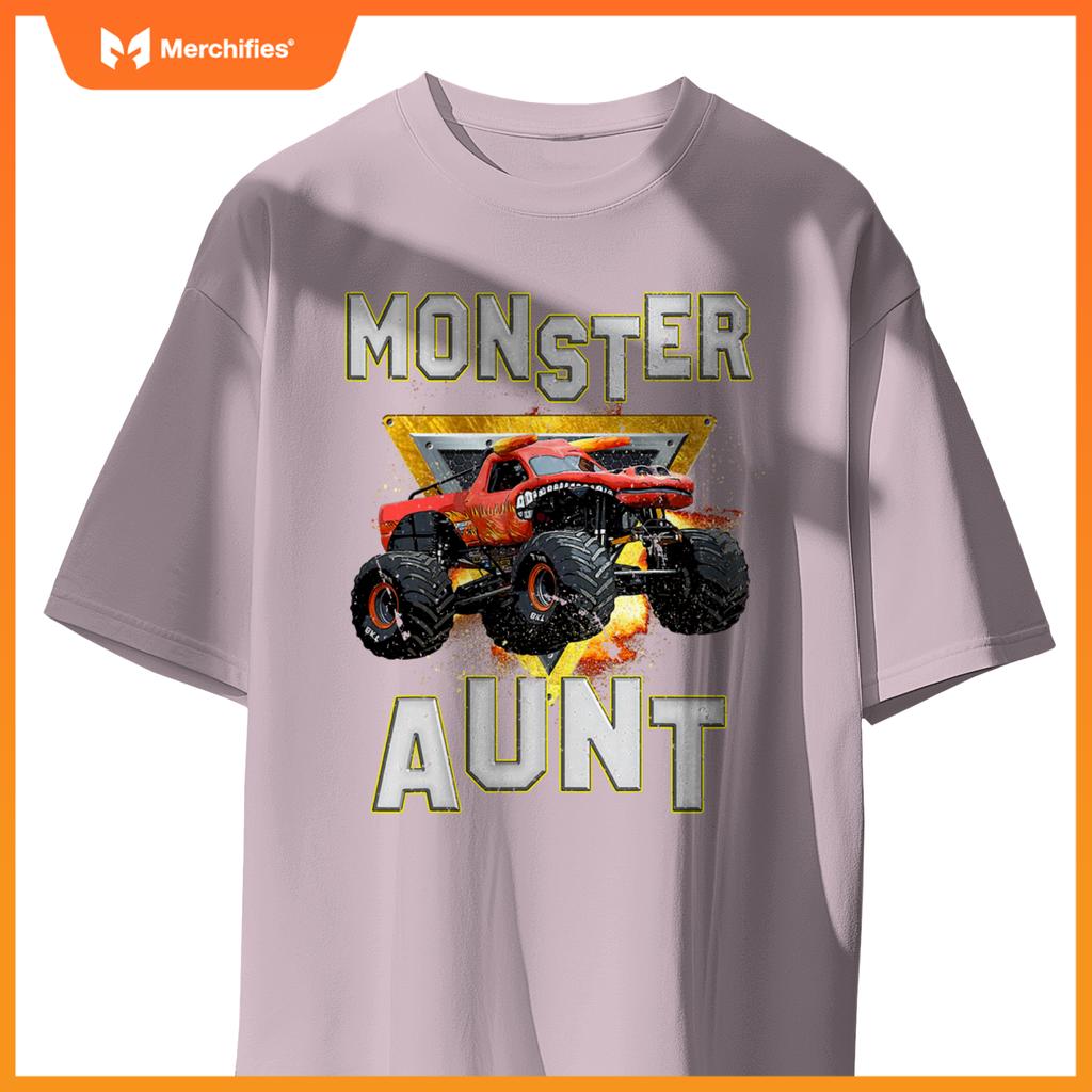 Monster Truck Aunt Monster Truck Are My Jam Truck Lovers T-Shirt