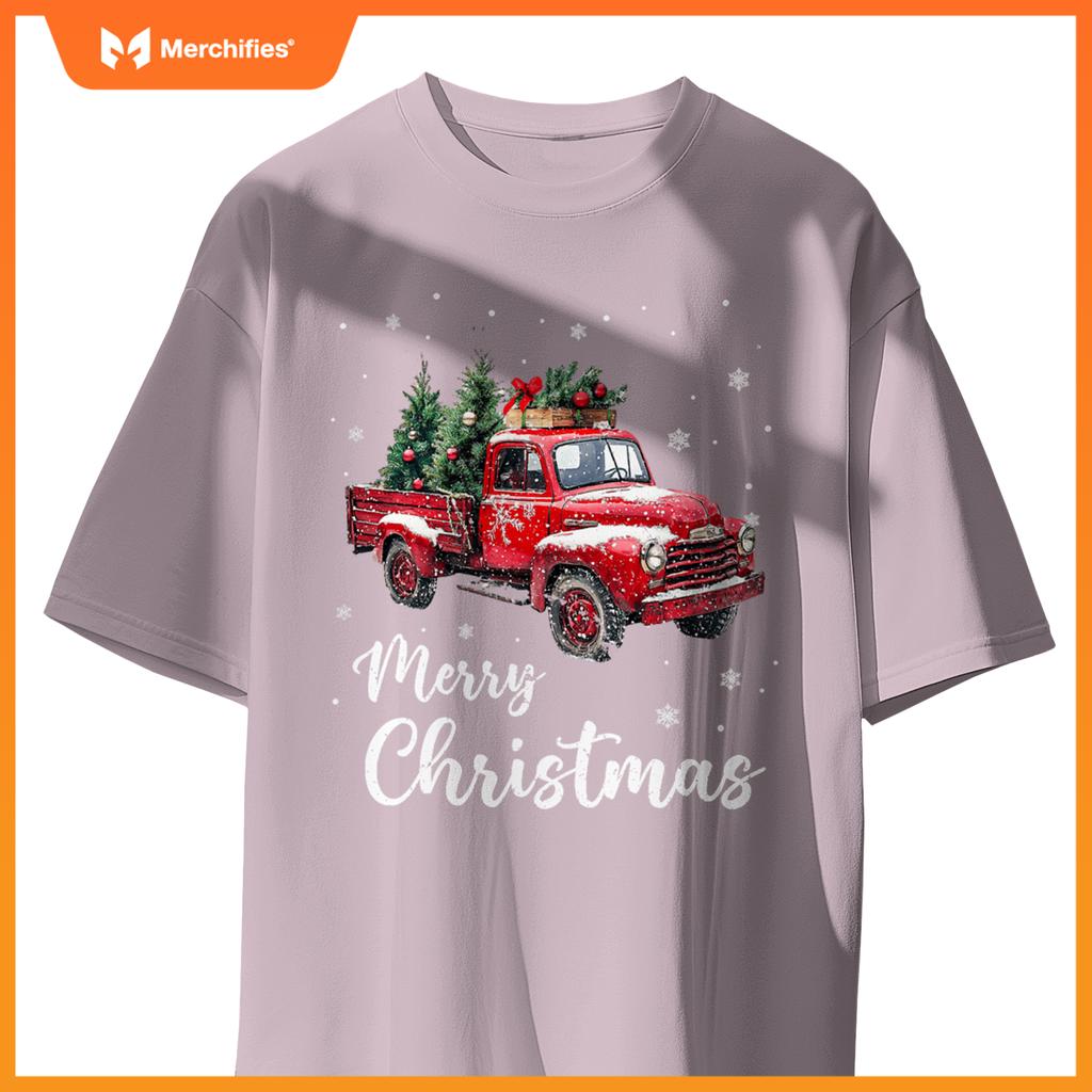 Merry Christmas Red Truck Family Matching Christmas Pajama T-Shirt