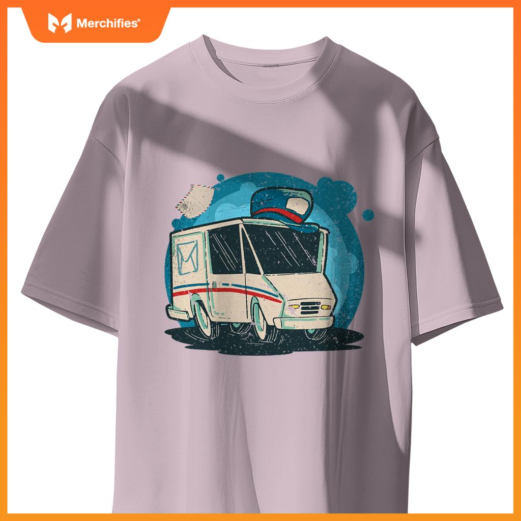 Mail Delivery Truck Artistic Postal Carrier Mailman T-Shirt