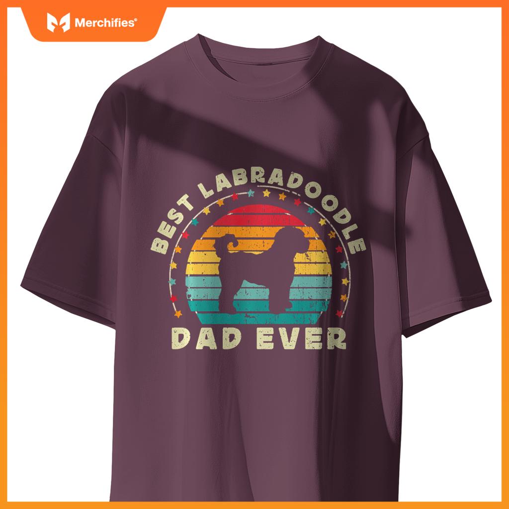 Labradoodle Dad For Men Australian Black Labradoodle Dog Dad  T-Shirt