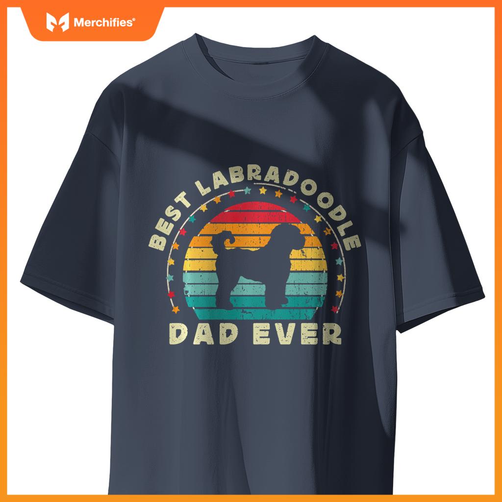 Labradoodle Dad For Men Australian Black Labradoodle Dog Dad  T-Shirt