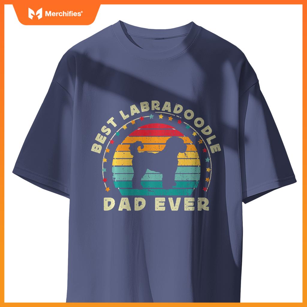 Labradoodle Dad For Men Australian Black Labradoodle Dog Dad  T-Shirt