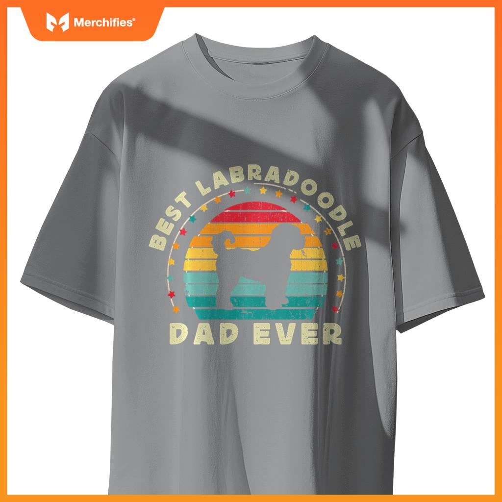 Labradoodle Dad For Men Australian Black Labradoodle Dog Dad  T-Shirt
