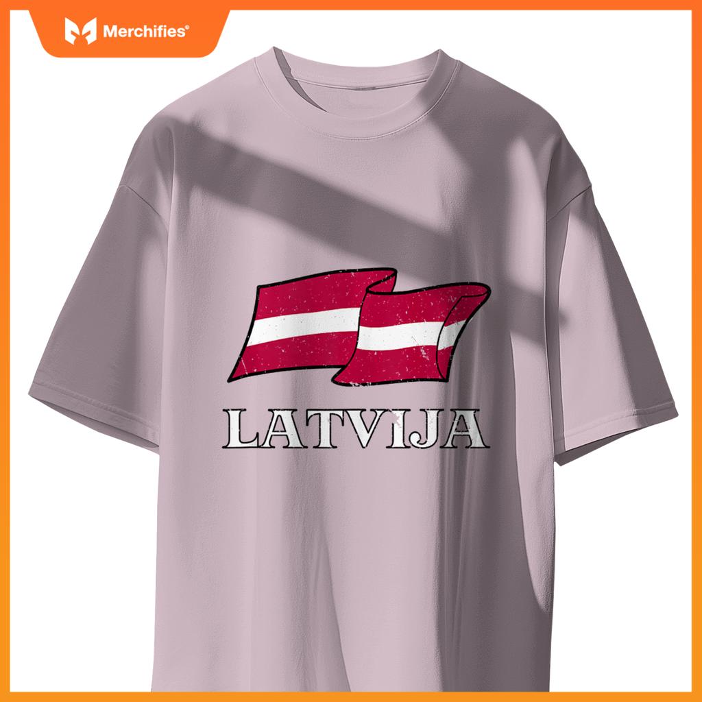 Latvian Flag Of Latvia Patriotic Men Women Kids Latvija T-Shirt