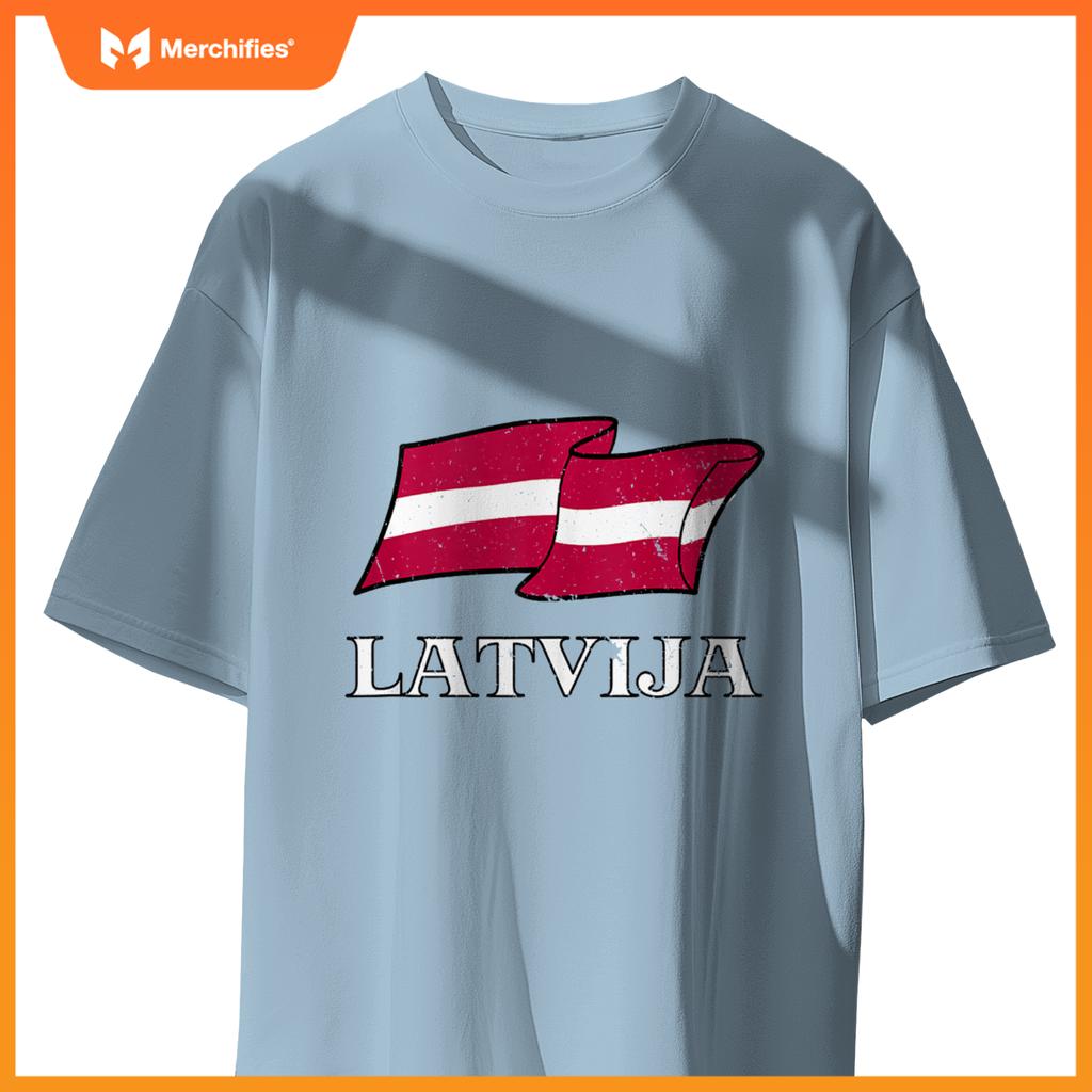 Latvian Flag Of Latvia Patriotic Men Women Kids Latvija T-Shirt