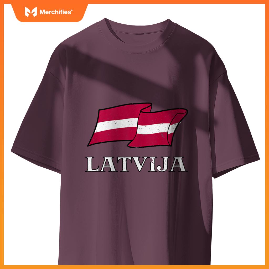 Latvian Flag Of Latvia Patriotic Men Women Kids Latvija T-Shirt