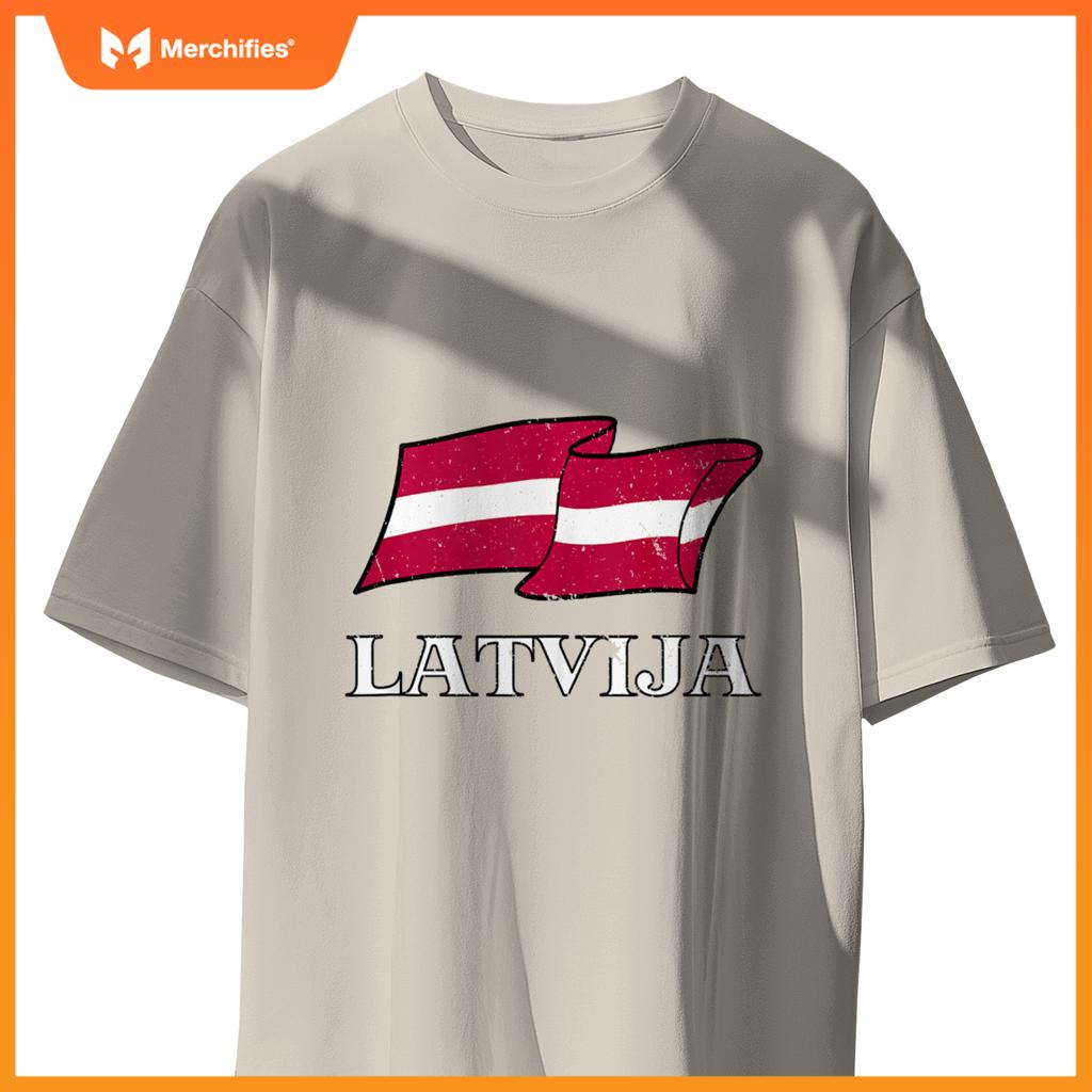Latvian Flag Of Latvia Patriotic Men Women Kids Latvija T-Shirt