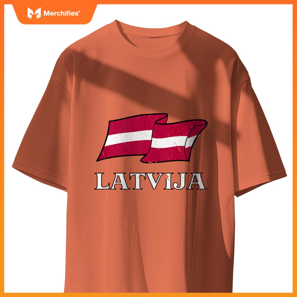 Latvian Flag Of Latvia Patriotic Men Women Kids Latvija T-Shirt