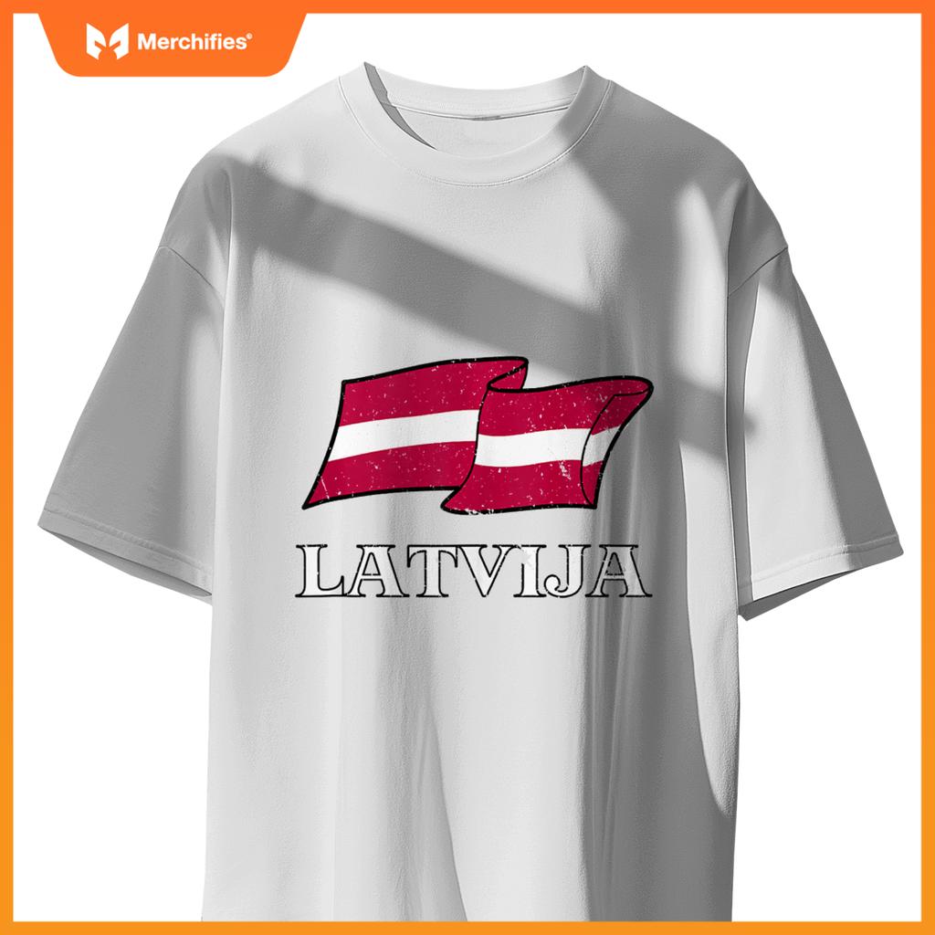 Latvian Flag Of Latvia Patriotic Men Women Kids Latvija T-Shirt