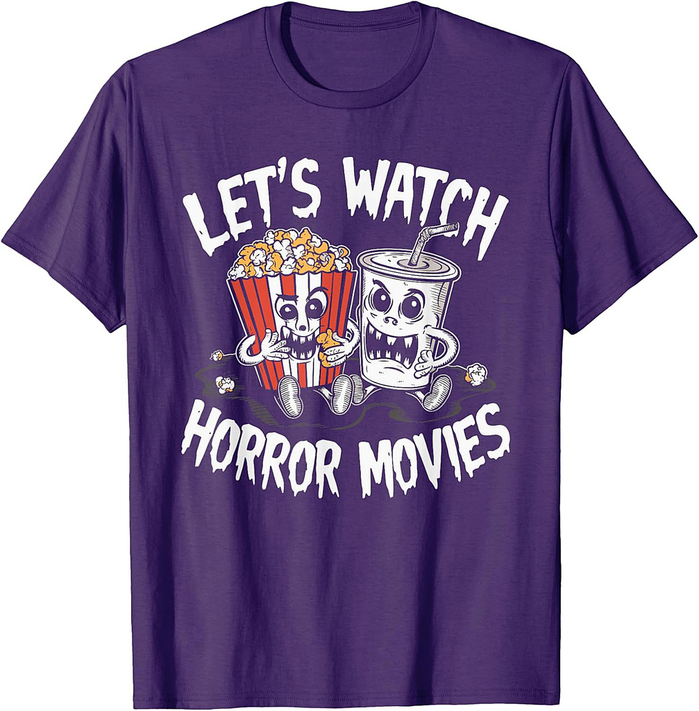 Let's Watch Horror Movies Halloween Costume T-Shirt