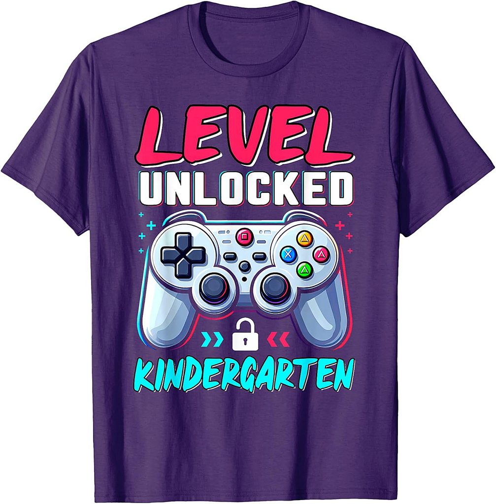 Level Kindergarten Unlocked Back To School Boys Team Kinder T-Shirt